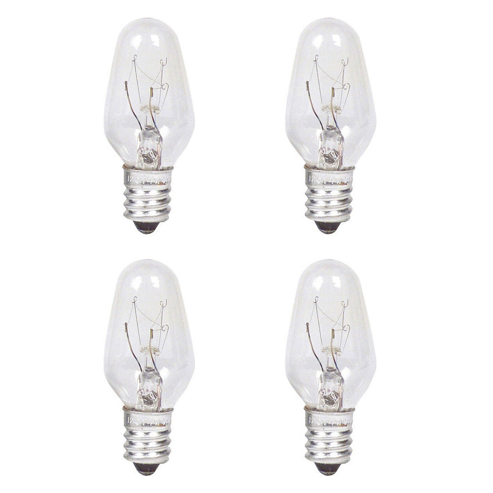 4PK - Philips 247411 - 4w 120v C7 Night Light E12 Incandescent Light Bulb