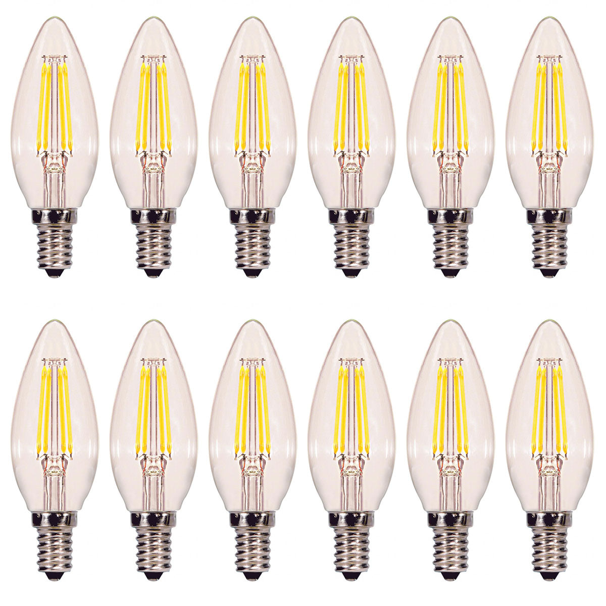 12PK - PILA 4.5w B11 LED E12 Candelabra base 2700K Soft White Bulb