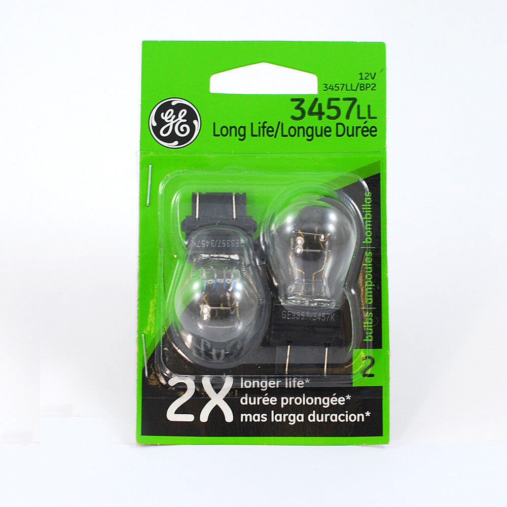 GE 3457 - Long Life 27w 12.8v S8 Automotive Lamp - 2 Bulbs