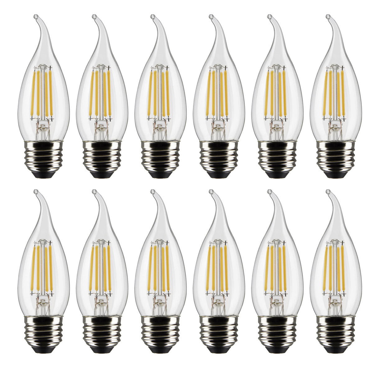 12PK - 4.5w CA11 Candle LED 2700K Medium Base Non-Dimmable - 40w equiv