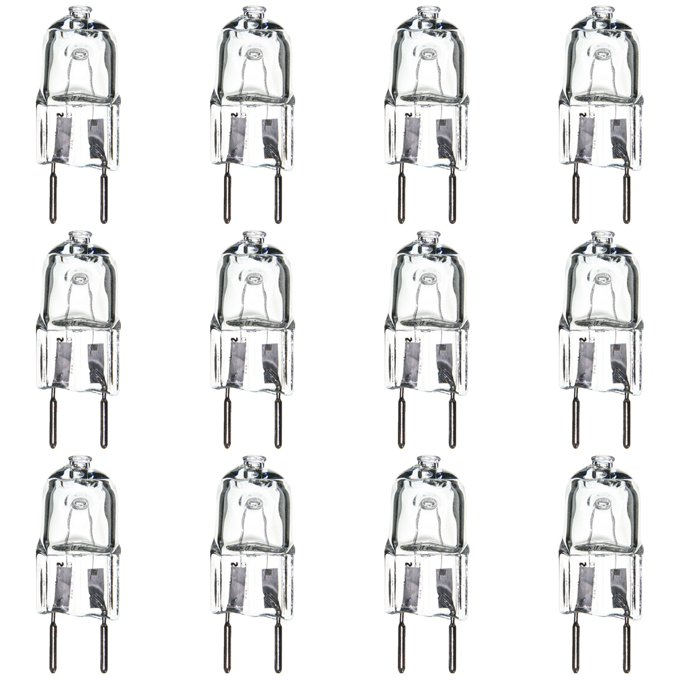 12 Pack - SUNLITE JCD 20w 120v GY8 Short Clear Halogen Bulb