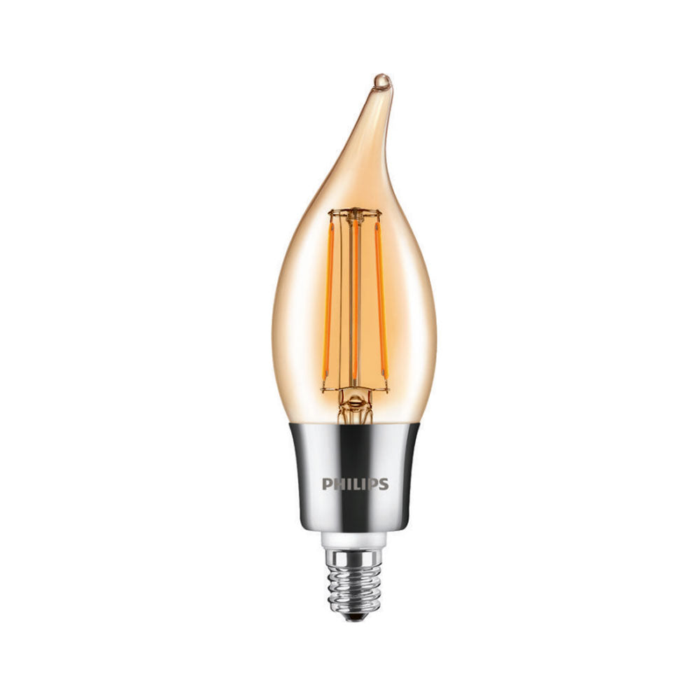 PHILIPS 4.5W BA11 Candle LED E12 Base 2000K Dimmable Bulb - 40w equiv.