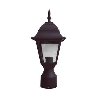 SUNLITE Post Mount Decorative Outdoor Fixture Black Powder Finish