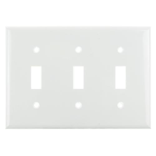 SUNLITE 3 Gang Toggle Plate White Color E103W