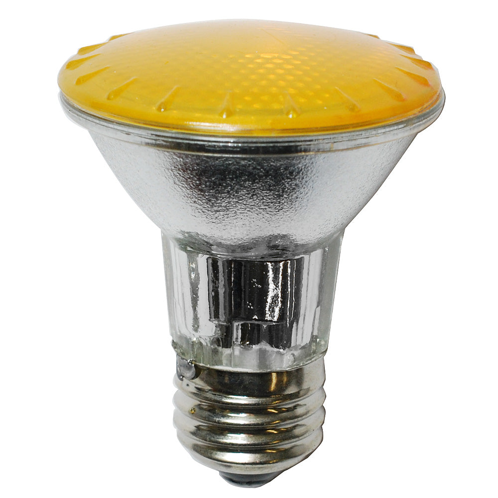 BulbAmerica 50W 120V PAR20 Narrow Flood Yellow Halogen Bulb