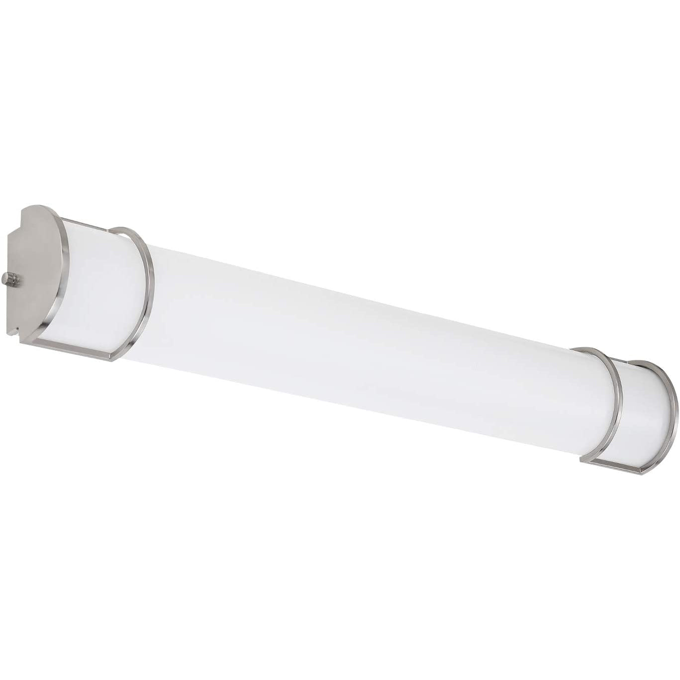 36" 26Watt 3000K LED Vanity Light White Poly with Brushed Nickel Finish