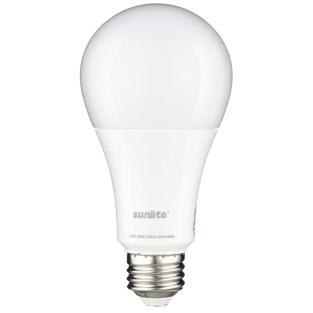Sunlite 19w 3-Way LED A21 Dimmable 4000k Cool White E26 Medium Base Bulb