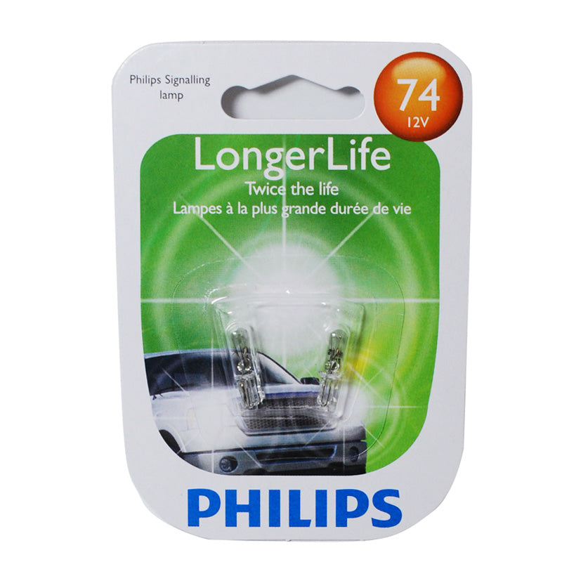 Philips 74LL - 1.4w 14v Automotive Miniature Long Life Bulb - 2 pack