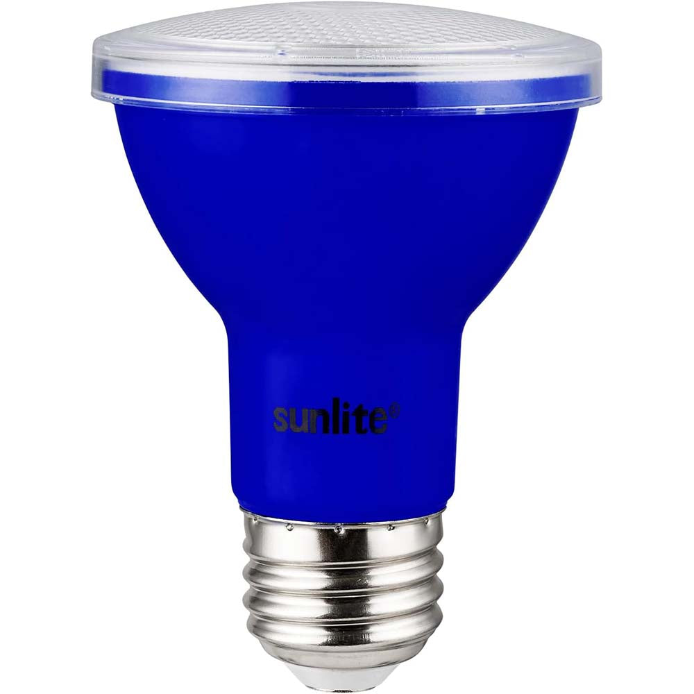 Sunlite 3w LED PAR20 Blue Colored Recessed E26 Base Floodlight Bulb - 50W Equiv