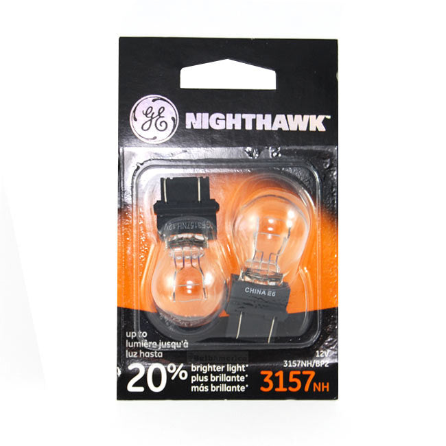 2 Bulbs - GE 89244 3157 NH 27w 12.8v S8 C-6 Nighthawk Long Life Automotive Lamp