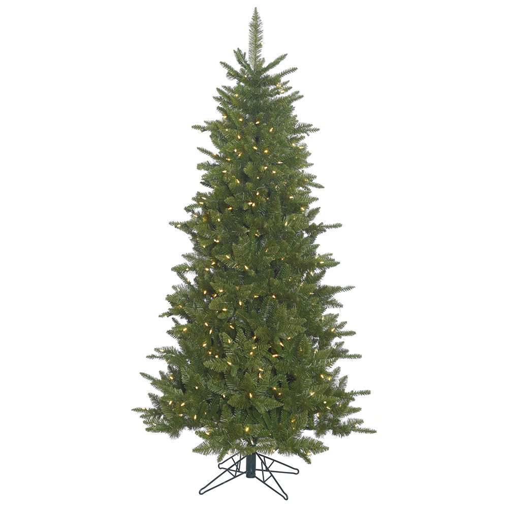 9Ft. Slim Durango Spruce Christmas Tree Green PVC Tips 850 Warm White LEDs