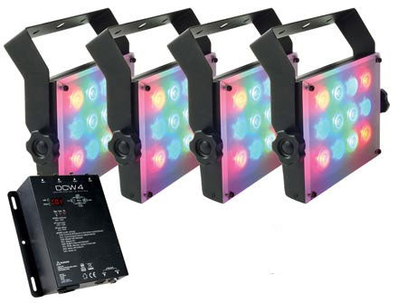 OPTIMA LIGHTING Coloray Wash 12 Black Package Deal