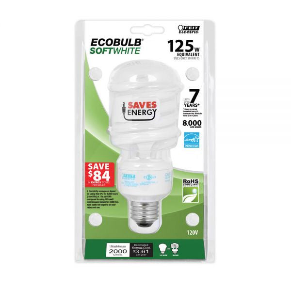 Compact Fluorescent 30w Twists CFL Bulb - 125w incand. equivalent