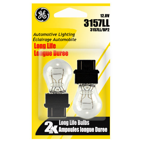 GE 3157 - Long Life 27w 12.8v S8 Automotive Lamp - 2 Bulbs