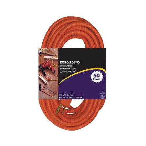 SUNLITE EX50-16/3 Heavy Duty Orange 50 foot Extension Cord