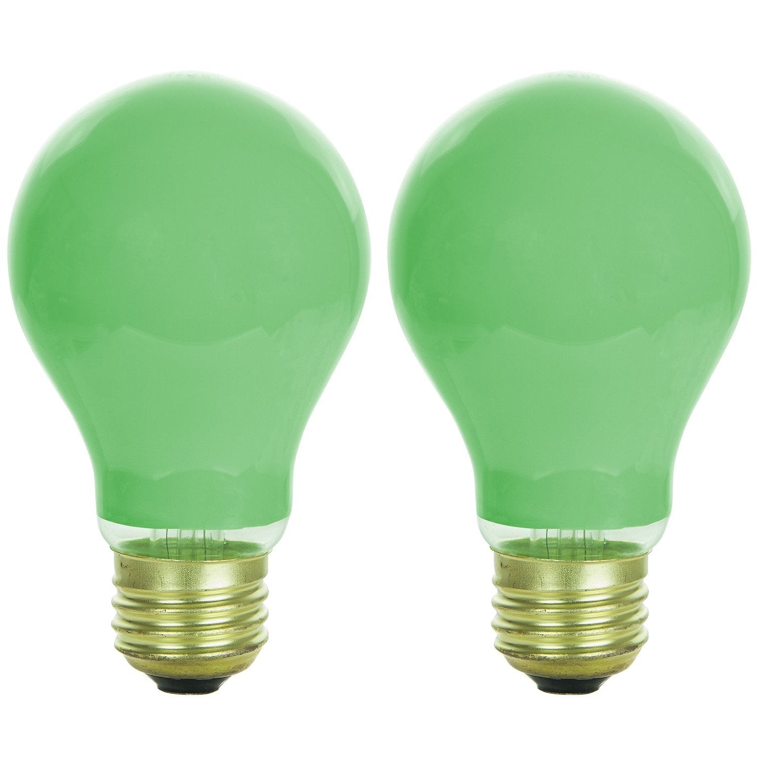 2 PK - SUNLITE 25w A19 120v Medium Base Ceramic Green Bulb