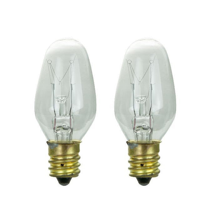 2Pk - SUNLITE 7w C7 CD2 120v Candelabra Base Clear