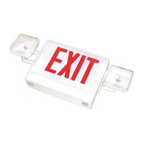 Sunlite 04303-SU LED White Red Letter Exit Emergency Combo Light Sign