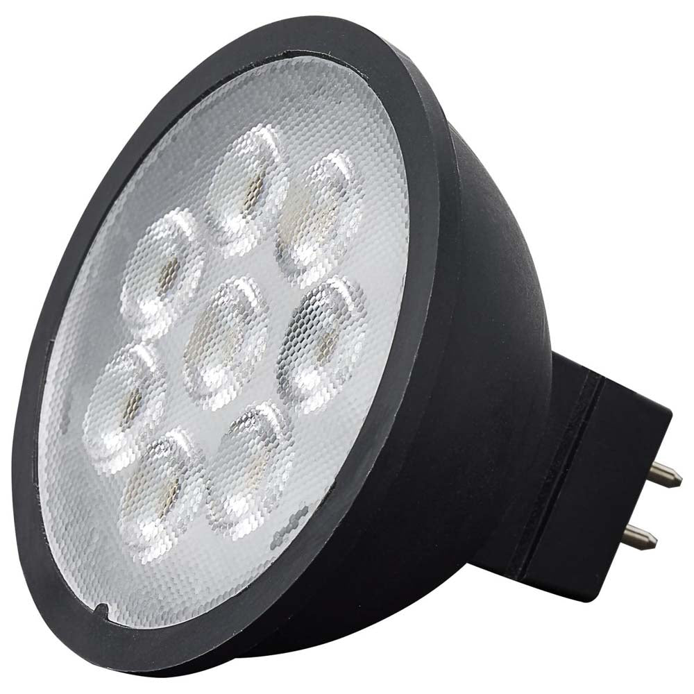 6.5W 12v MR16 LED 5000K GU5.3 Base 500LM Flood 40D Black Finish Bulb