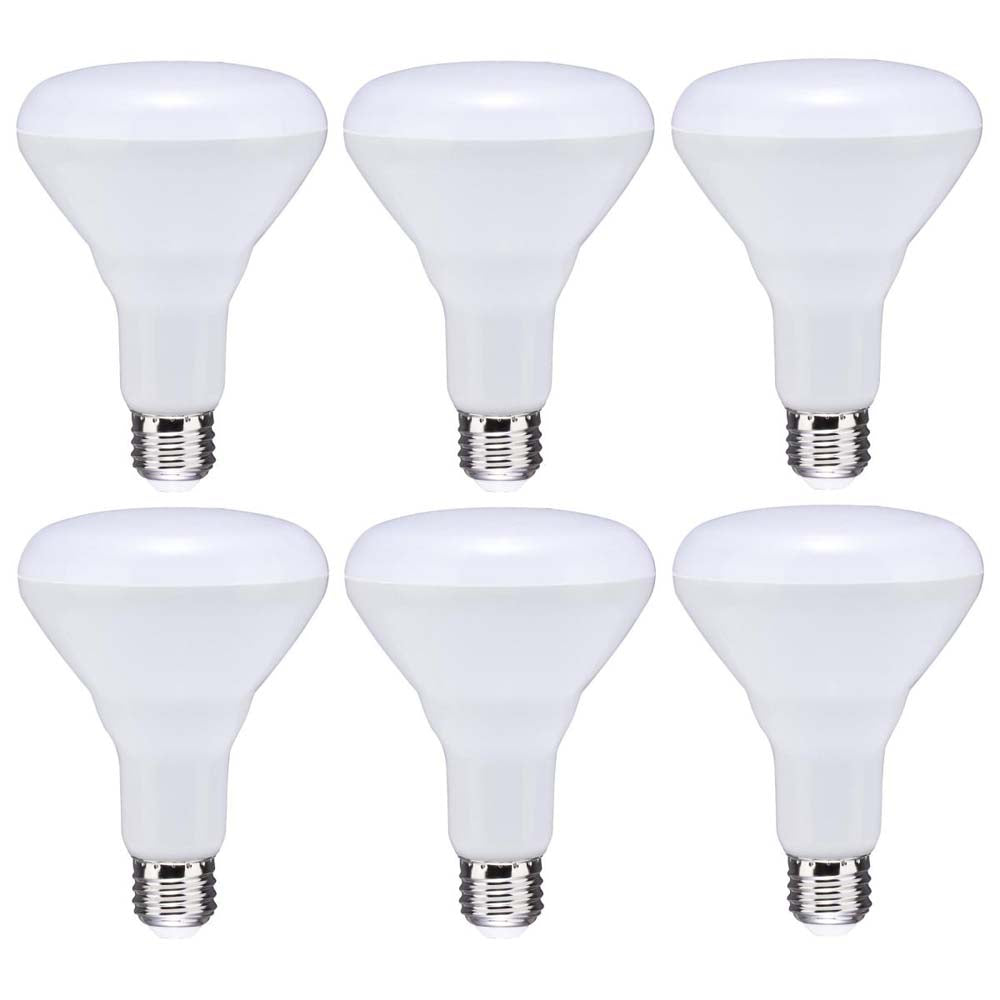 6Pk - 8.5W BR30 LED 2700K 80 CRI Medium Base 120v Dimmable - 65w equiv