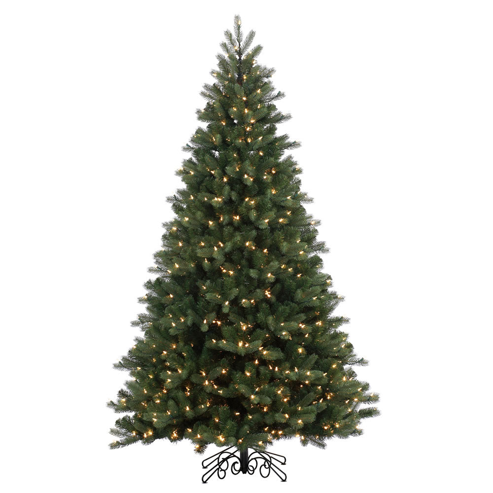 65Ft Noble Spruce Instant Shape Tree 500LED Warm White Lights 980 PE/PVC Tips