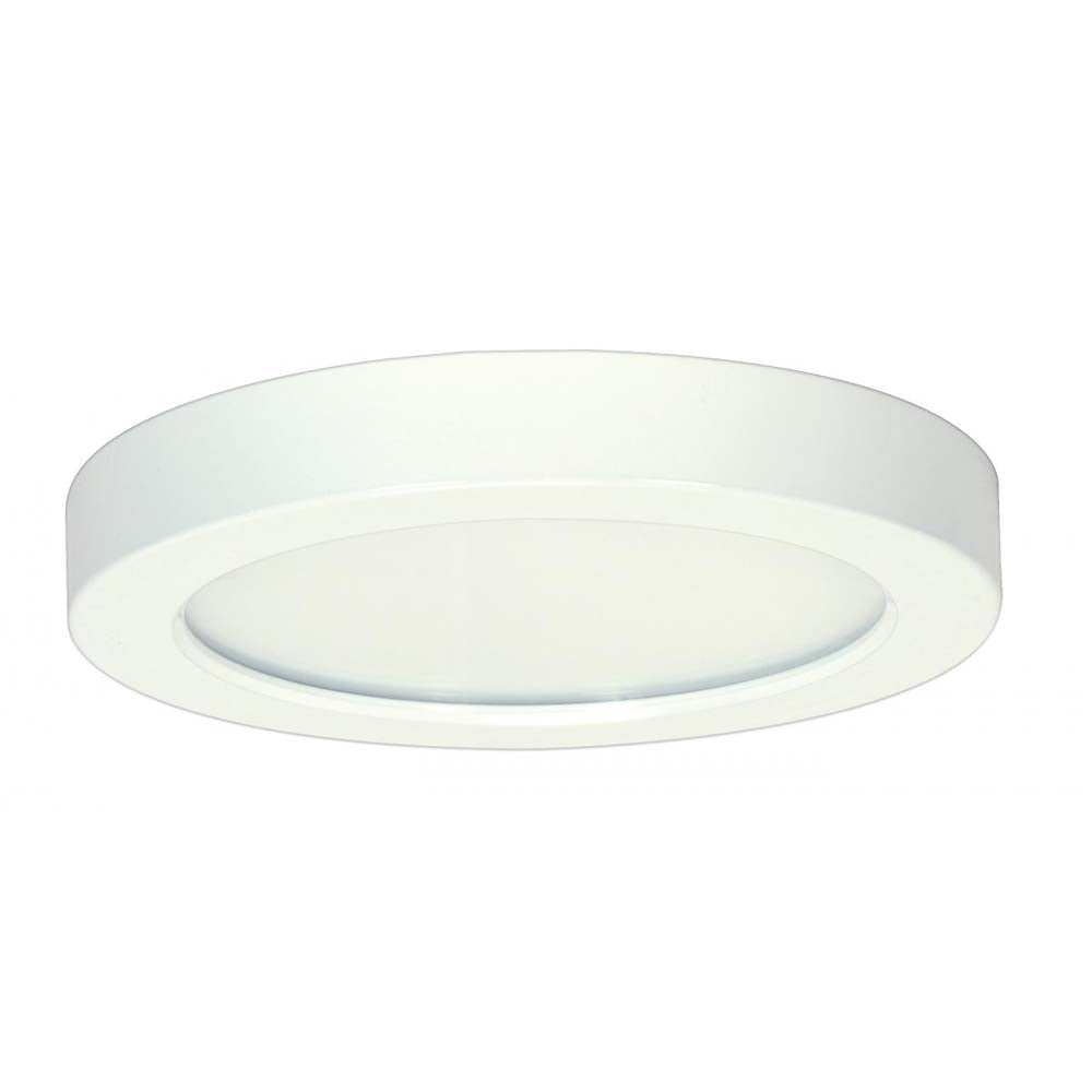 13.5w 7-in Flush Mount LED Fixture 3000K Round Shape White Finish 277v