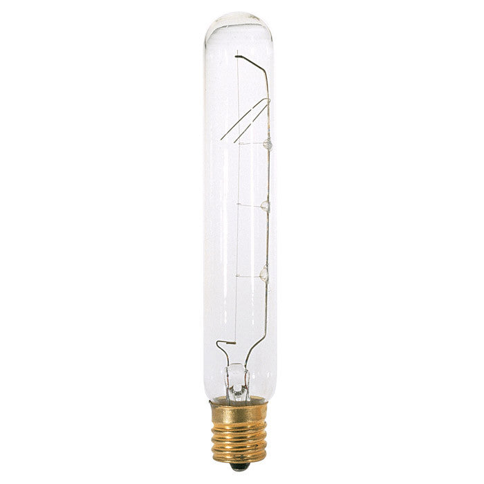 Satco S3224 40W 130V T6.5 Clear E17 Intermediate Base Incandescent bulb