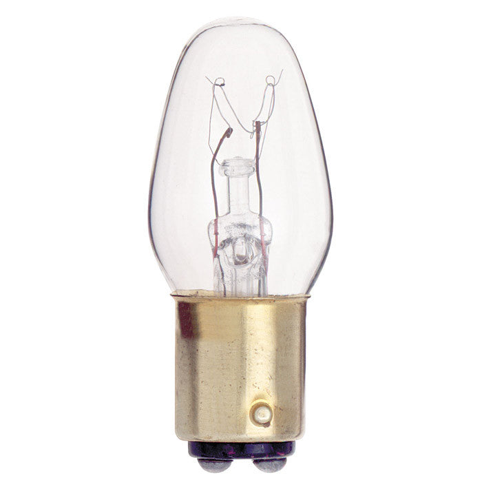 Satco S3904 10W 130V C7 Clear BAY15d Incandescent light bulb