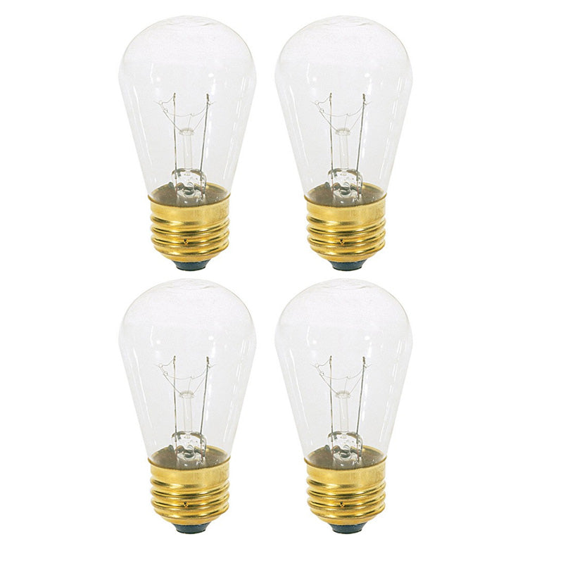 4Pk - Satco S3965 11W 130V S14 Clear E26 Base Incandescent