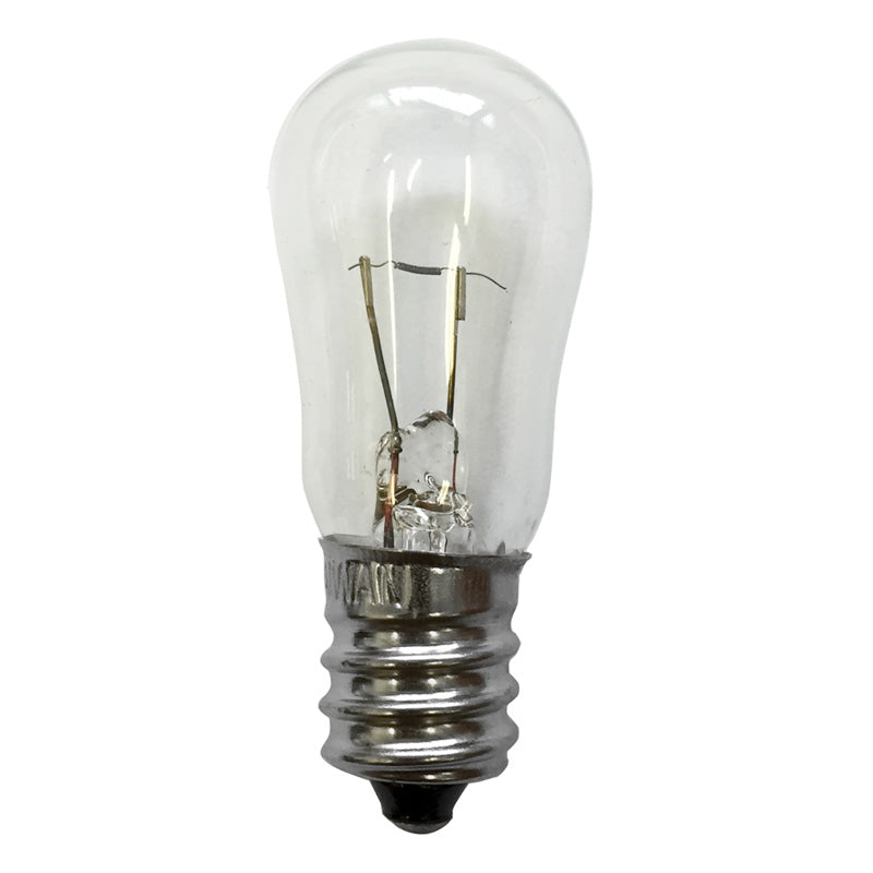 10 Pk - Satco S4570 6W 24V S6 Clear E12 Candelabra Base Incandescent bulb