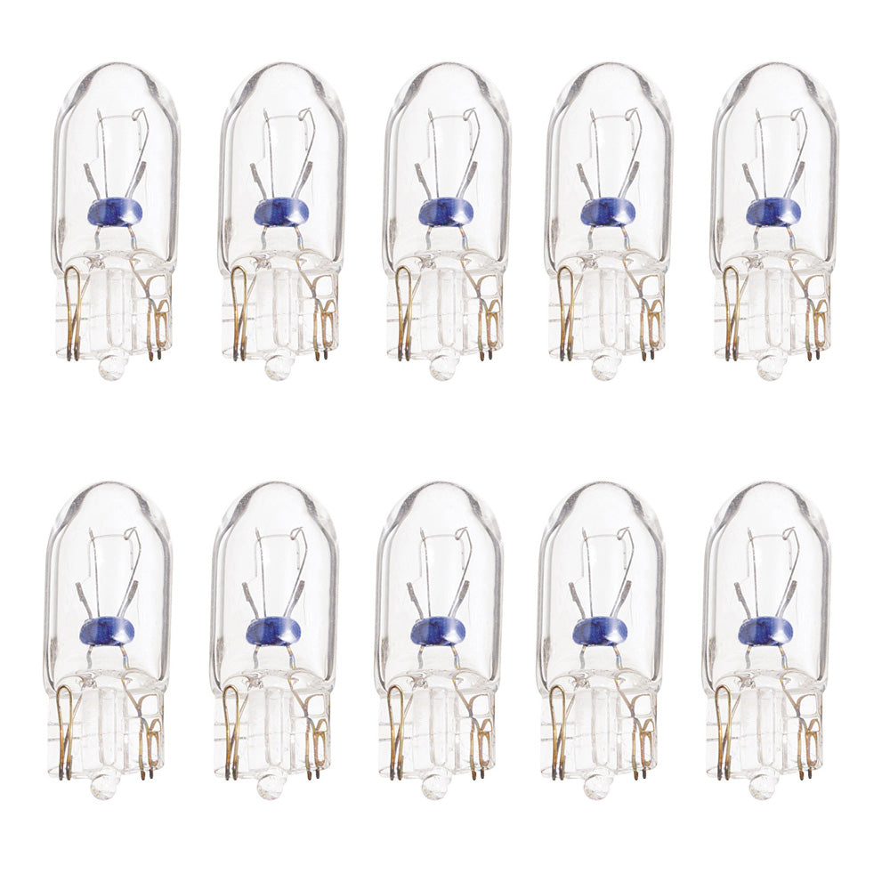 10Pk - Satco S6975 7.5W 24V T3.25 Clear Wedge Base Xenon Miniatures Lamps