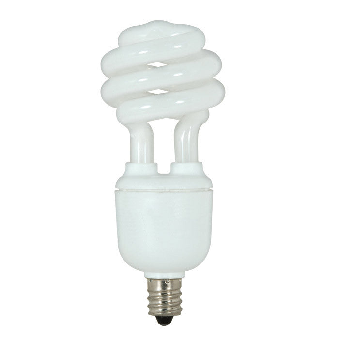 Satco S7361 9W T2 Ultra Mini Spiral E12 Candelabra base 2700K fluorescent bulb