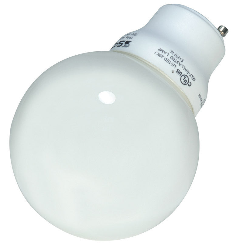 Satco 15W Globe 2700K GU24 base G25 Compact Fluorescent Light Bulb