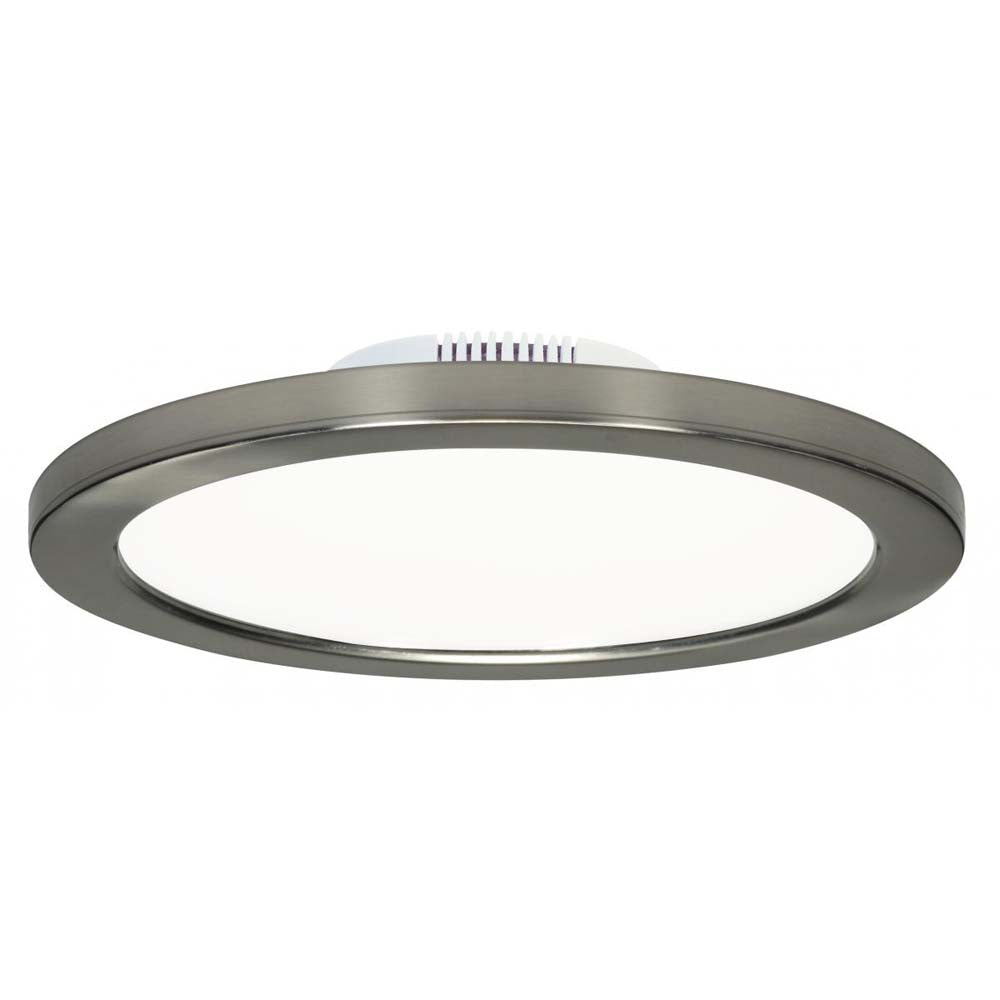 12w 7-in Flush Mount LED Fixture 3000K Brushed Nickel finish 120-277v