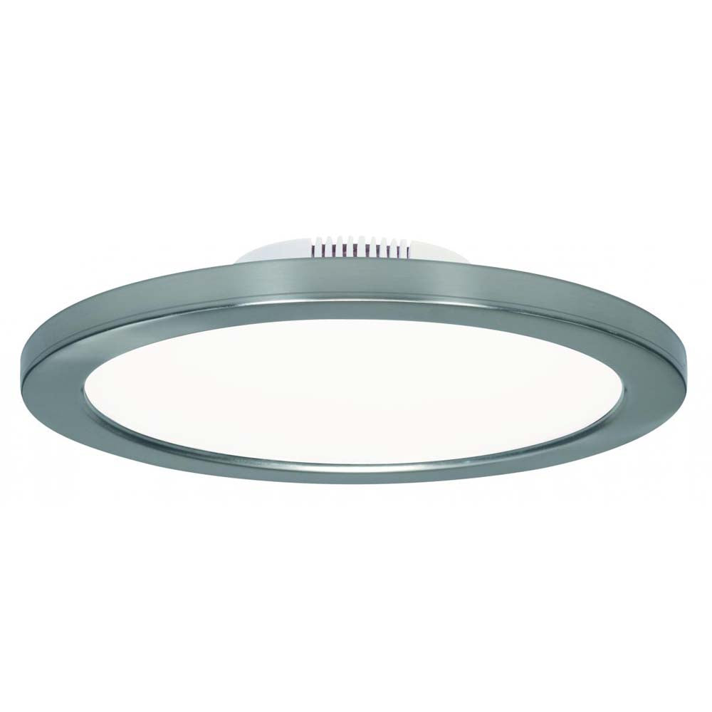 12w 7-in Flush Mount LED Fixture 3000K Polished Nickel finish 120-277v