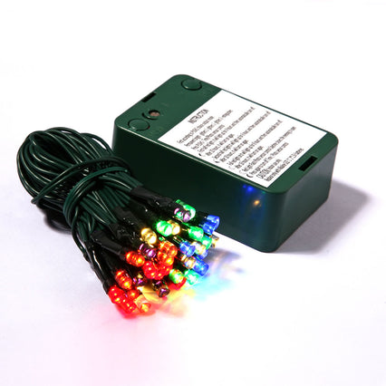Battery Operated Lights - 20 Multicolor Battery Operated 5mm LED Christmas  Lights, Green Wire