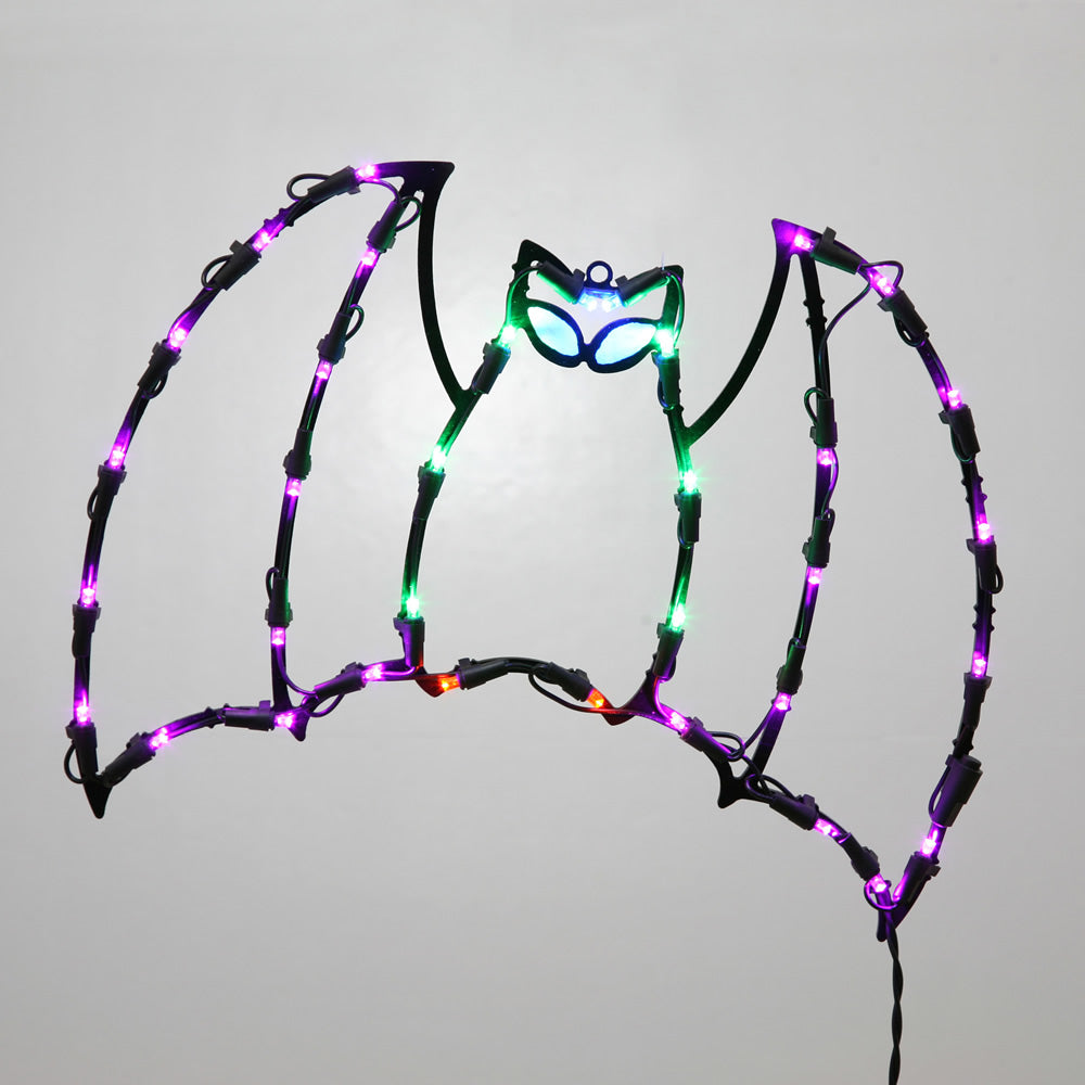 35 Lights 16x13in. Bat Window Led Decor Halloween Set