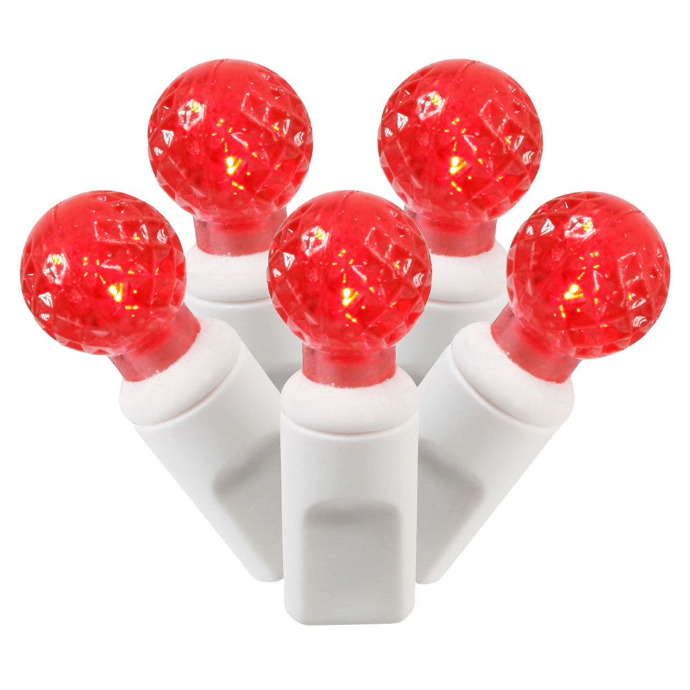 100Lt Red LED / White Wire Italian EC 4 in x 34 ft.