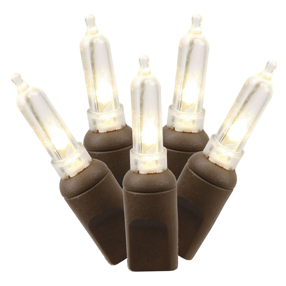 100Lt Warm White LED / Brown Wire Italian EC 34 ft.