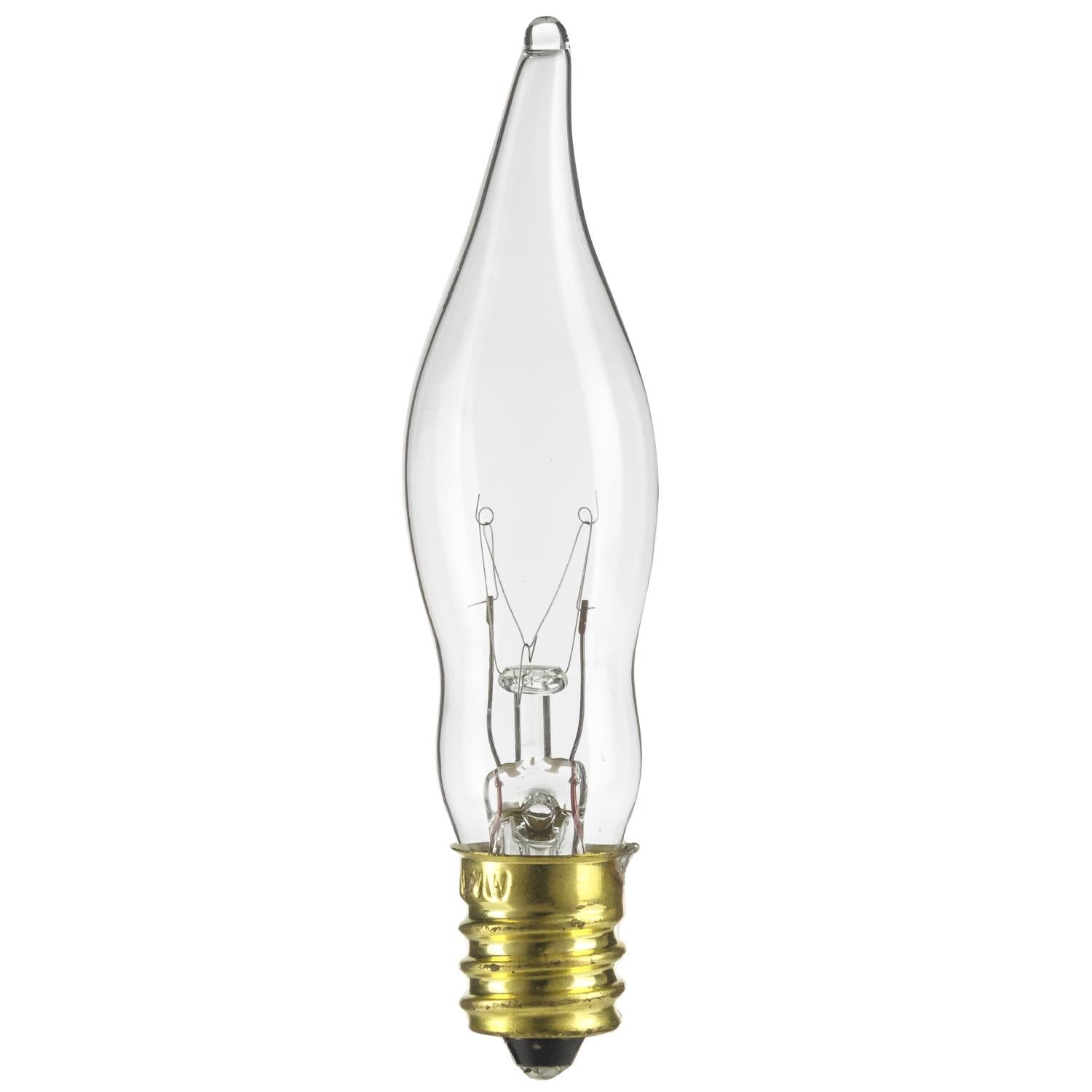 SUNLITE 7 watt Flame 120v Petite Chandelier Incandescent light bulb