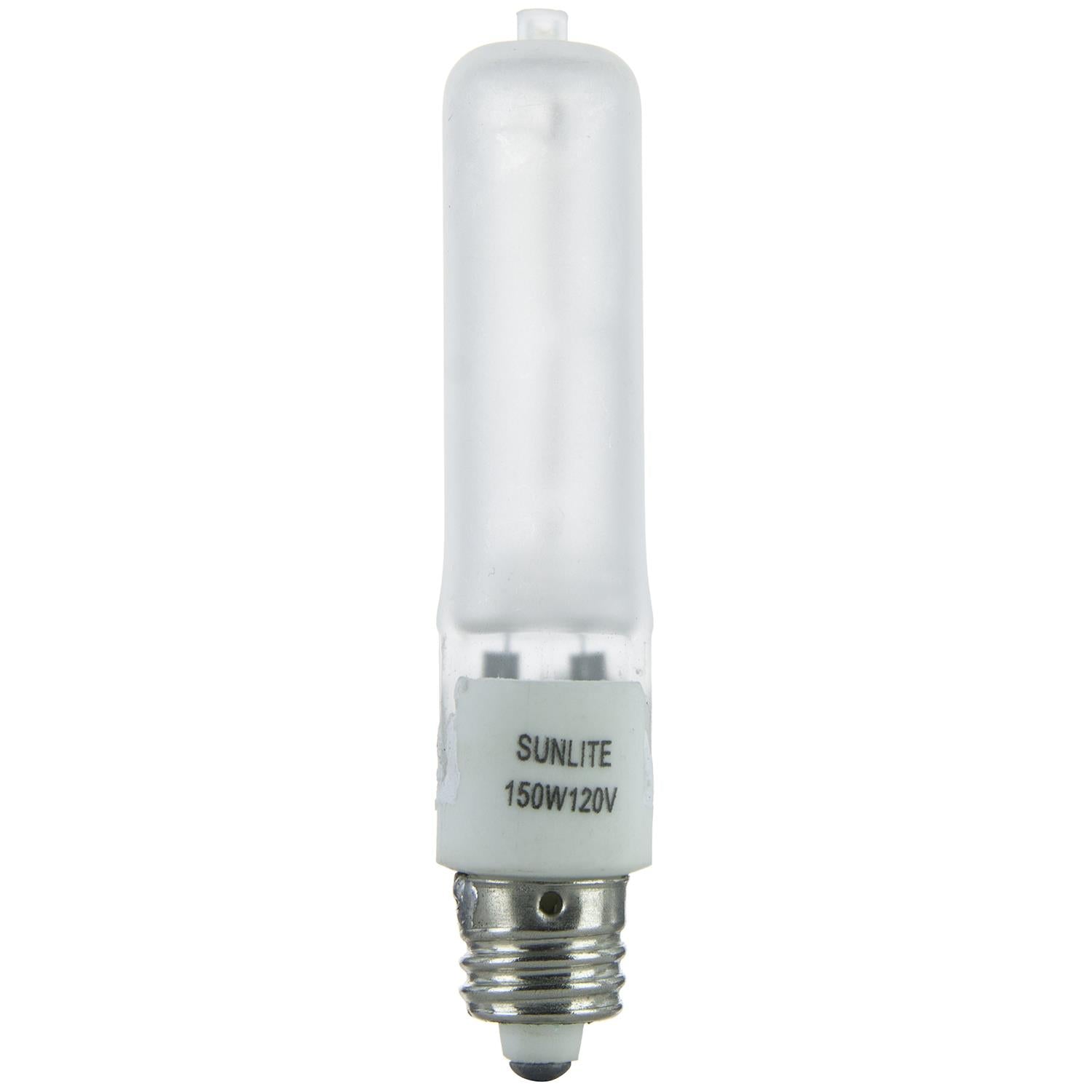 SUNLITE 150w Single Ended T4 E11 Mini Candelabra Frost Halogen Lamp