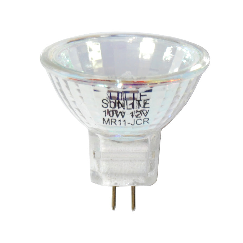 SUNLITE 10w JCR 12v MR11 3200K Bright White Narrow Flood NFL Halogen Light bulb