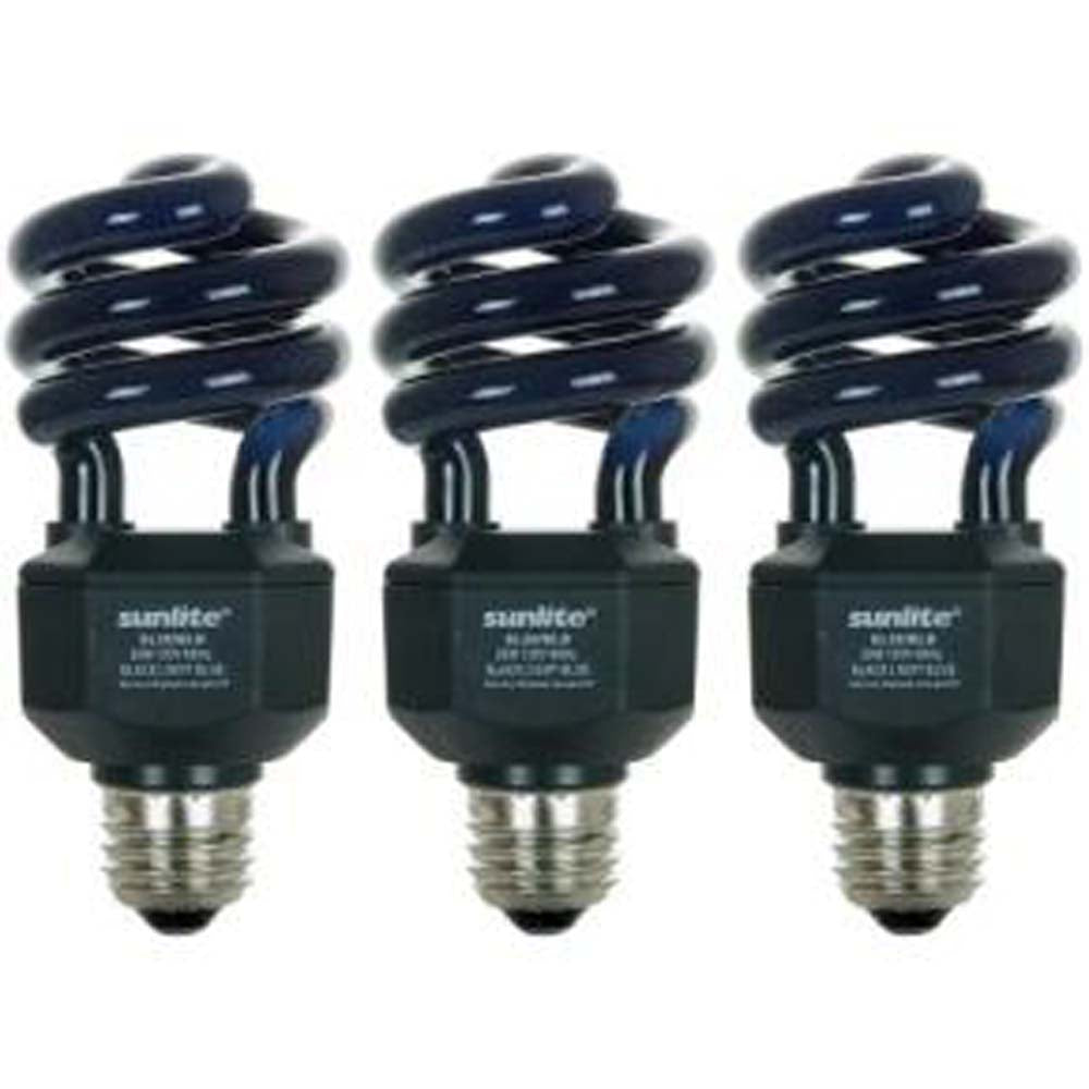 3Pk - Sunlite 20 Watt T3 Fluorescent Black Light Blue