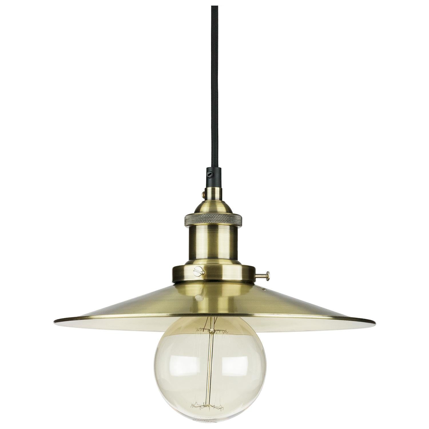 Sunlite 07016 Su E26 Canopy Cage Antique Brass Pendant Light Fixture