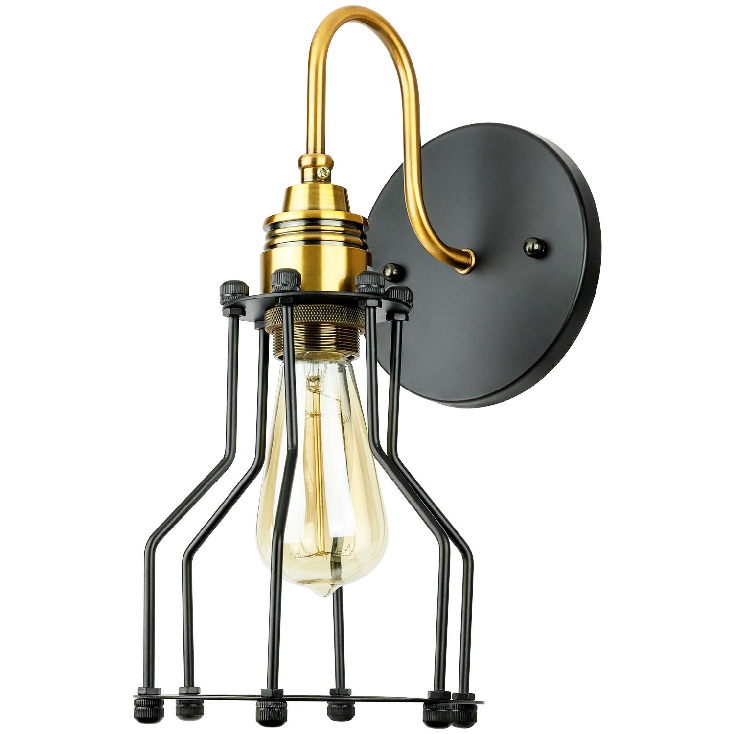 SUNLITE 07056-SU E26 Open Cage Canopy Vintage Oil Bronze Wall Lighting Fixture