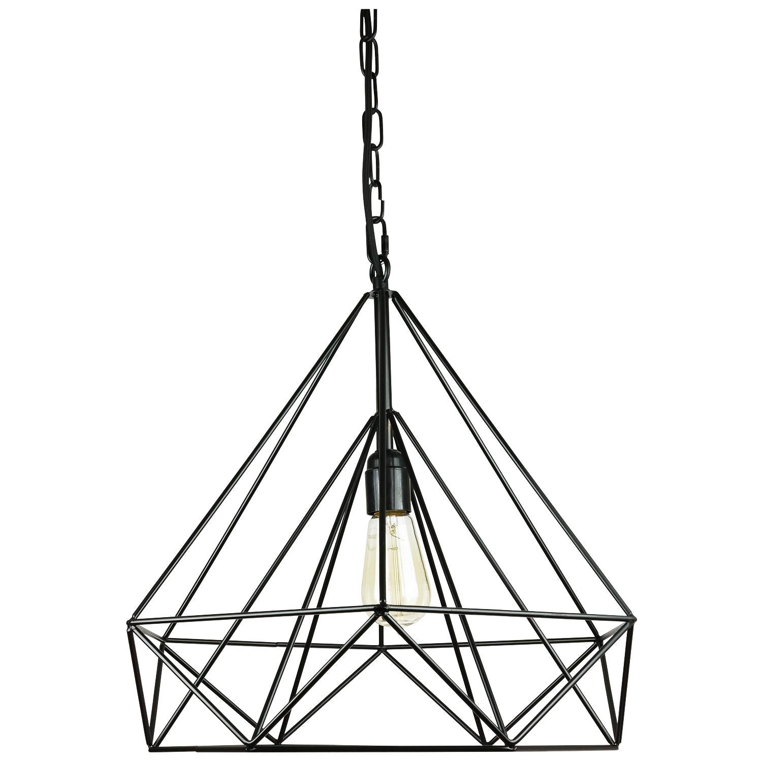 SUNLITE E26 Diamond Antique Bronze Pendant Light Fixture