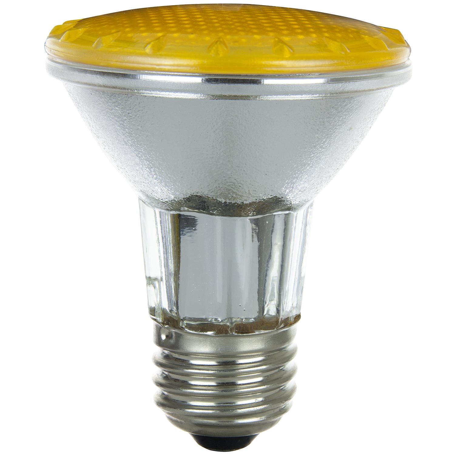 SUNLITE 50w PAR20 Narrow Flood 30 deg. Colored Medium Base Yellow Halogen Lamp