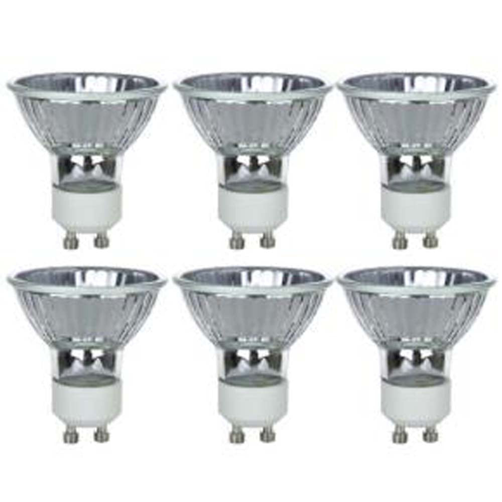 6Pk - Sunlite 35w MR16 3200k Bright White 38 deg. Beam GU10 Base Mini Reflector