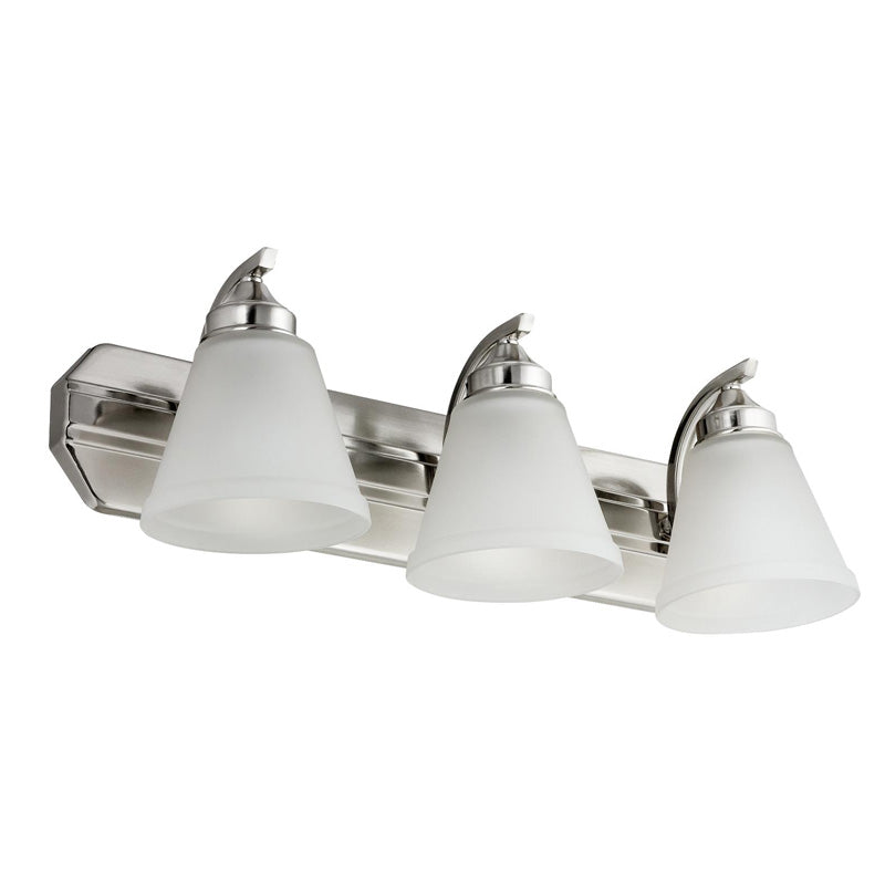 SUNLITE 3-light Brushed Nickel Vanity Fixture - 100 Watts Max