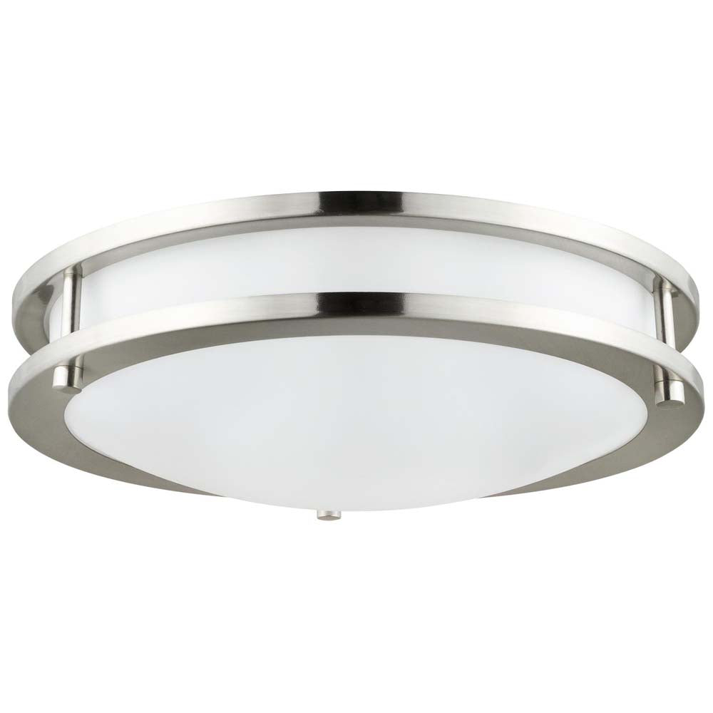 Sunlite 45570-SU 12" Decorative Band Trim Fixture Satin Nickel White Lens